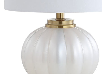 Pearl 17.5" Glass/Crystal LED Table Lamp - JONATHAN Y